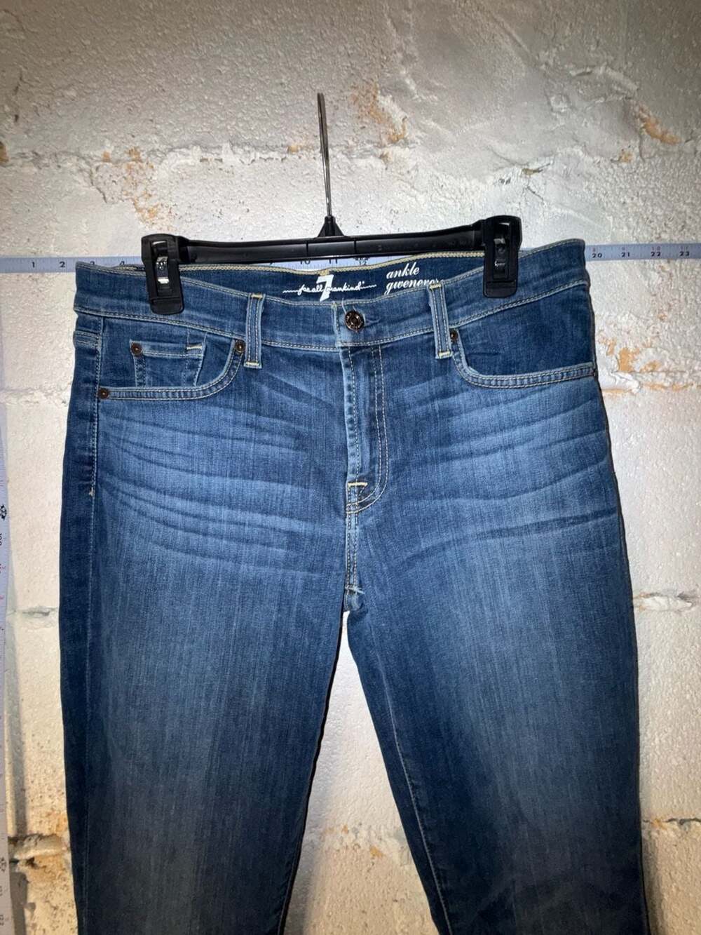 7 For All Mankind Ankle Gwenevere Skinny Jeans Size 32 - Picture 2 of 8